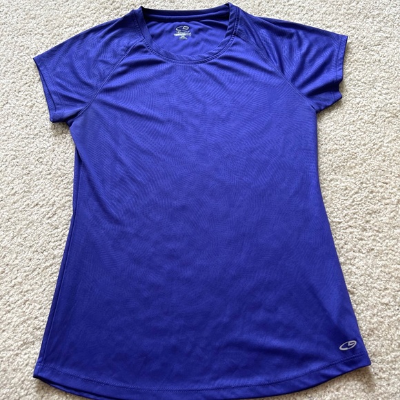 Champion Purple Semi-Fitted Gym Workout Shirt - Picture 2 of 3